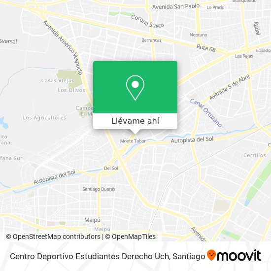 Mapa de Centro Deportivo Estudiantes Derecho Uch