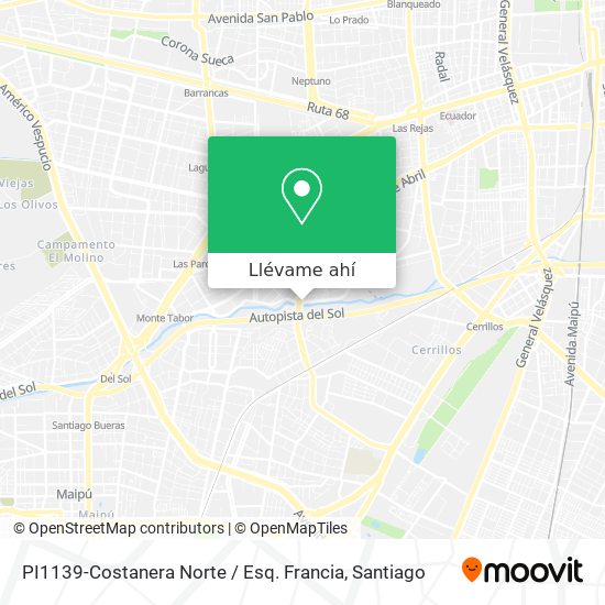 Mapa de PI1139-Costanera Norte / Esq. Francia