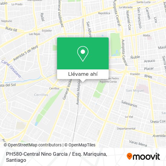 Mapa de PH580-Central Nino García / Esq. Mariquina