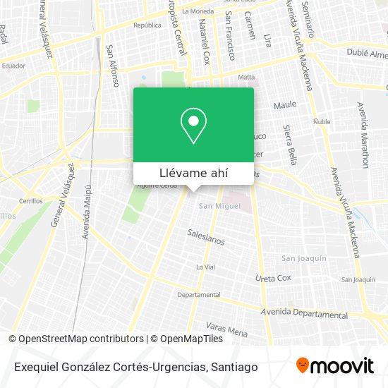 Mapa de Exequiel González Cortés-Urgencias