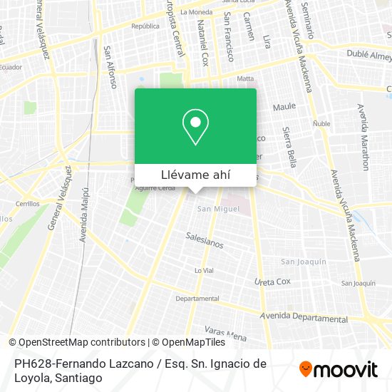 Mapa de PH628-Fernando Lazcano / Esq. Sn. Ignacio de Loyola