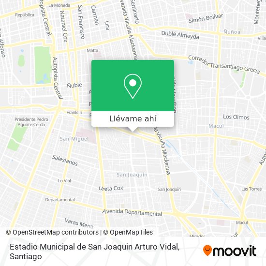 Mapa de Estadio Municipal de San Joaquin Arturo Vidal