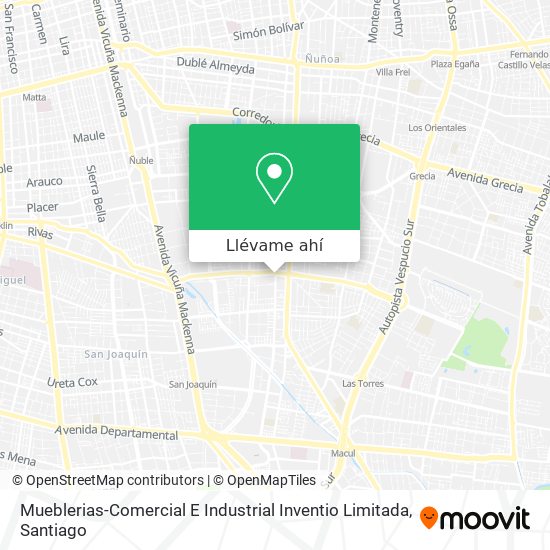 Mapa de Mueblerias-Comercial E Industrial Inventio Limitada