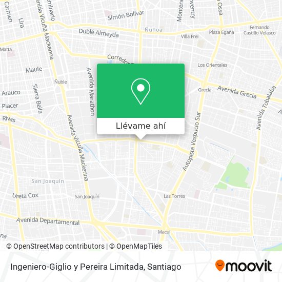 Mapa de Ingeniero-Giglio y Pereira Limitada