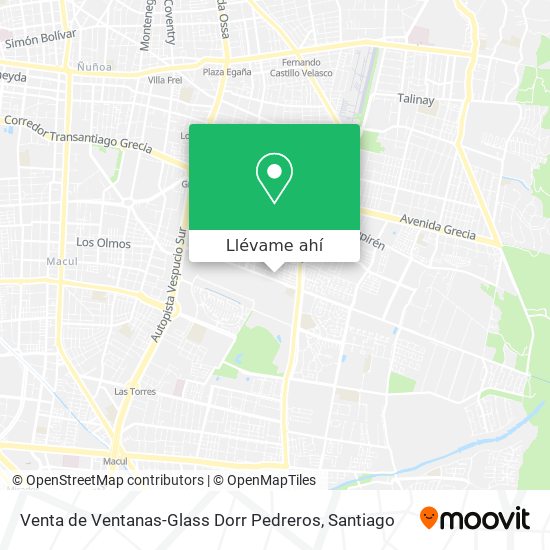 Mapa de Venta de Ventanas-Glass Dorr Pedreros