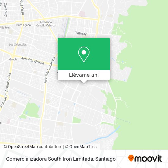 Mapa de Comercializadora South Iron Limitada