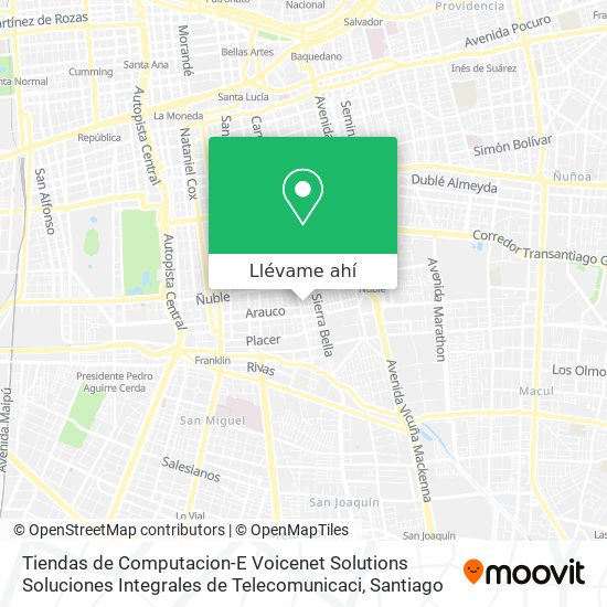 Mapa de Tiendas de Computacion-E Voicenet Solutions Soluciones Integrales de Telecomunicaci