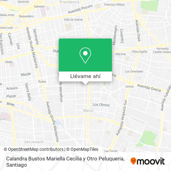 Mapa de Calandra Bustos Mariella Cecilia y Otro Peluquería