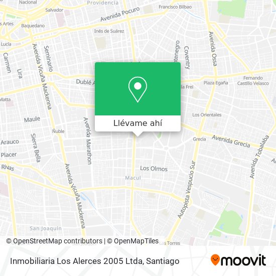Mapa de Inmobiliaria Los Alerces 2005 Ltda