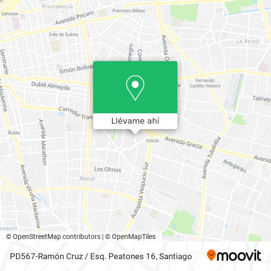 Mapa de PD567-Ramón Cruz / Esq. Peatones 16