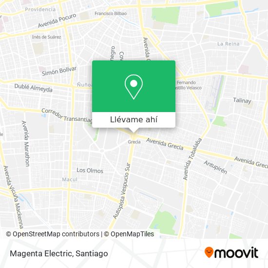 Mapa de Magenta Electric
