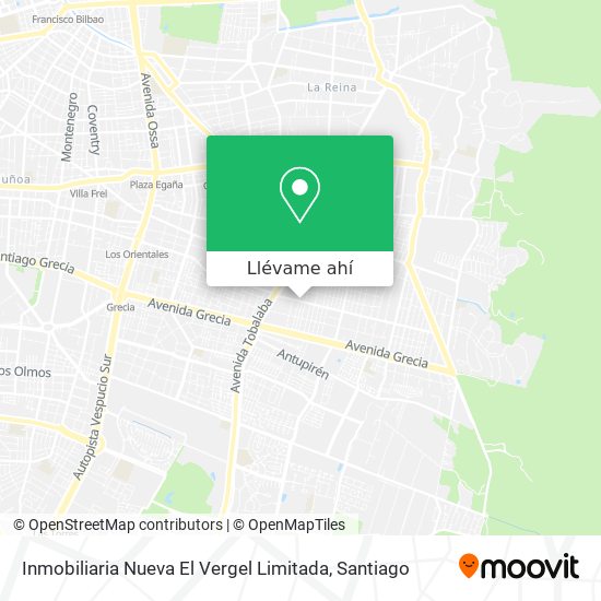 Mapa de Inmobiliaria Nueva El Vergel Limitada