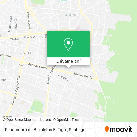 Mapa de Reparadora de Bicicletas El Tigre