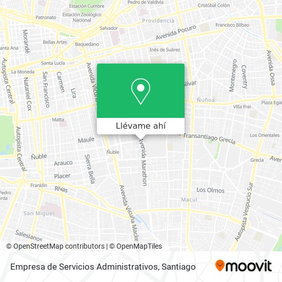 Mapa de Empresa de Servicios Administrativos