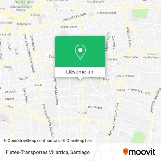 Mapa de Fletes-Transportes Villarrica