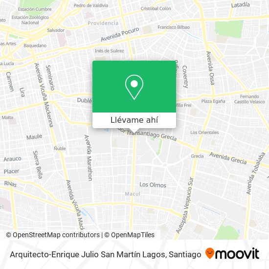 Mapa de Arquitecto-Enrique Julio San Martín Lagos