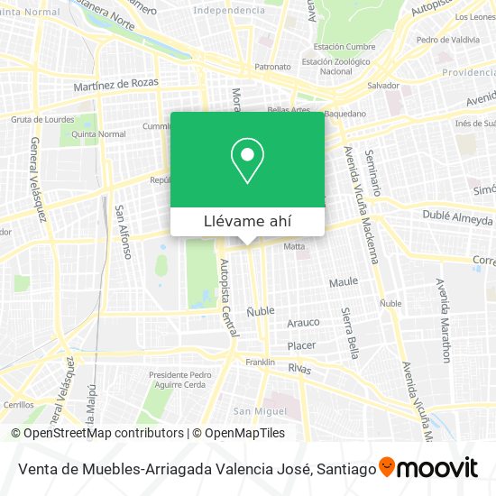 Mapa de Venta de Muebles-Arriagada Valencia José