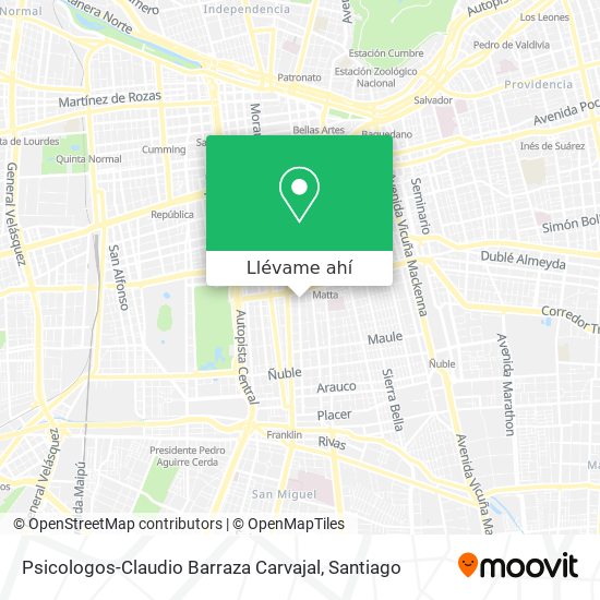 Mapa de Psicologos-Claudio Barraza Carvajal