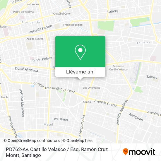 Mapa de PD762-Av. Castillo Velasco / Esq. Ramón Cruz Montt