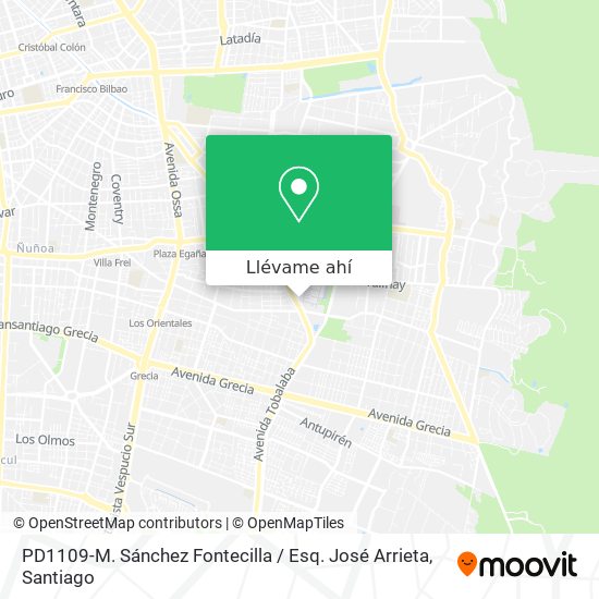 Mapa de PD1109-M. Sánchez Fontecilla / Esq. José Arrieta