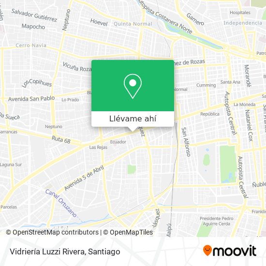 Mapa de Vidriería Luzzi Rivera