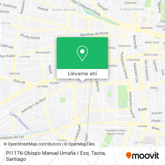 Mapa de PI1176-Obispo Manuel Umaña / Esq. Tacna