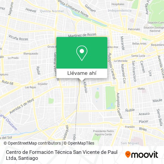 Mapa de Centro de Formación Técnica San Vicente de Paul Ltda