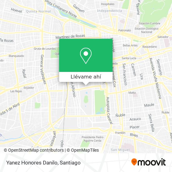 Mapa de Yanez Honores Danilo