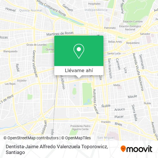 Mapa de Dentista-Jaime Alfredo Valenzuela Toporowicz