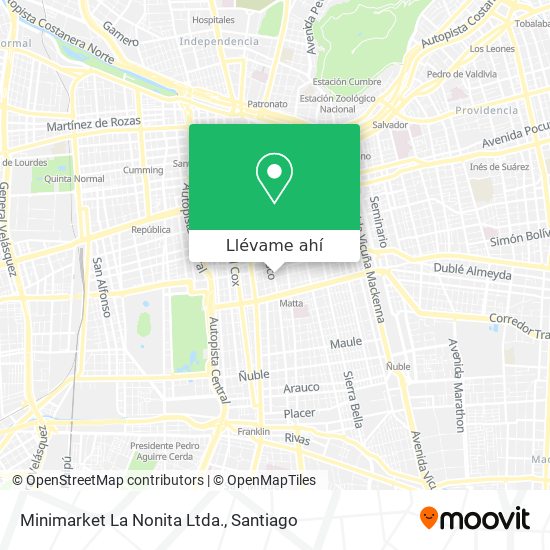 Mapa de Minimarket La Nonita Ltda.