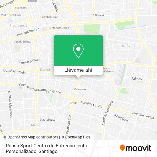 Mapa de Pausa Sport Centro de Entrenamiento Personalizado