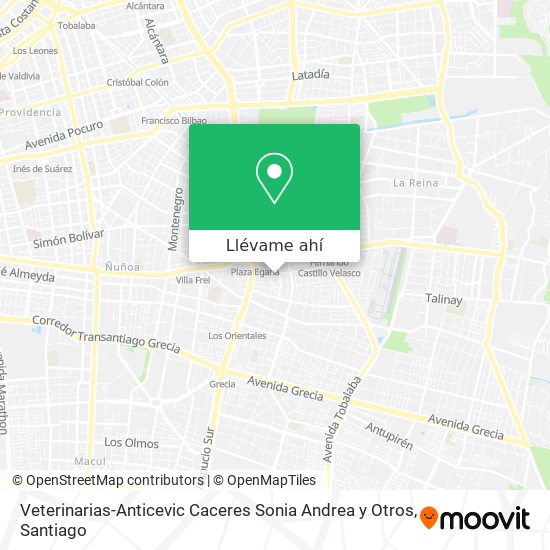 Mapa de Veterinarias-Anticevic Caceres Sonia Andrea y Otros