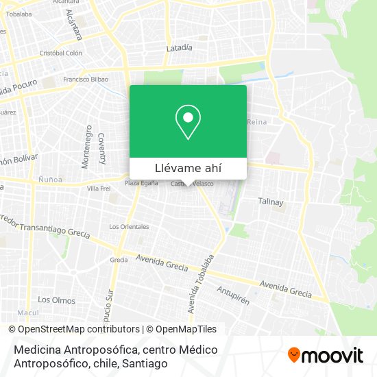 Mapa de Medicina Antroposófica, centro Médico Antroposófico, chile