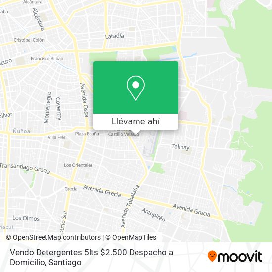 Mapa de Vendo Detergentes 5lts $2.500 Despacho a Domicilio