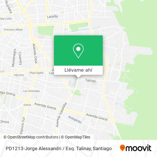 Mapa de PD1213-Jorge Alessandri / Esq. Talinay