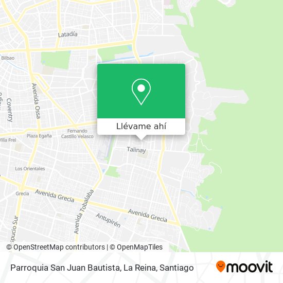 Mapa de Parroquia San Juan Bautista, La Reina