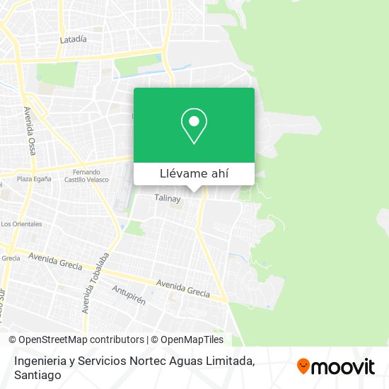 Mapa de Ingenieria y Servicios Nortec Aguas Limitada