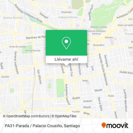 Mapa de PA31-Parada / Palacio Cousiño