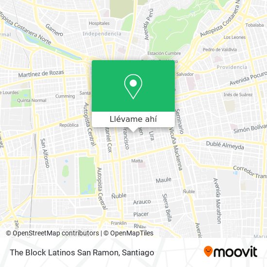 Mapa de The Block Latinos San Ramon
