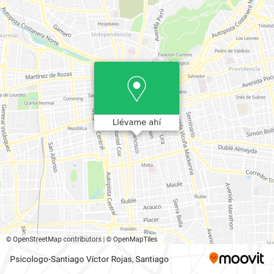 Mapa de Psicologo-Santiago Víctor Rojas