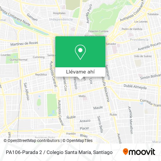 Mapa de PA106-Parada 2 / Colegio Santa María
