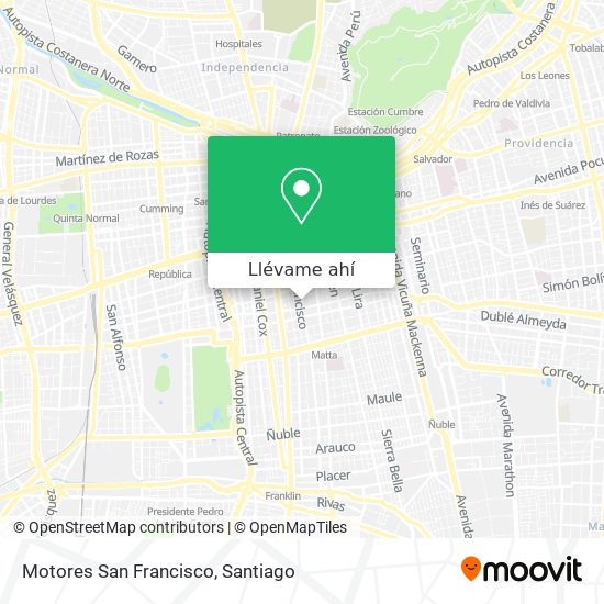 Mapa de Motores San Francisco