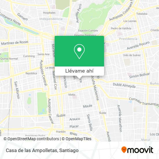 Mapa de Casa de las Ampolletas