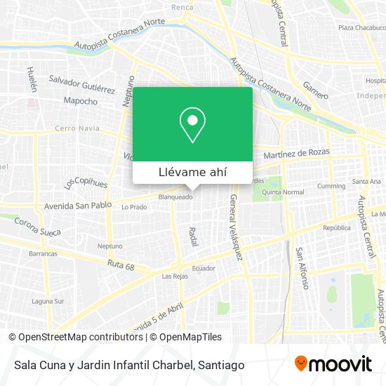 Mapa de Sala Cuna y Jardin Infantil Charbel