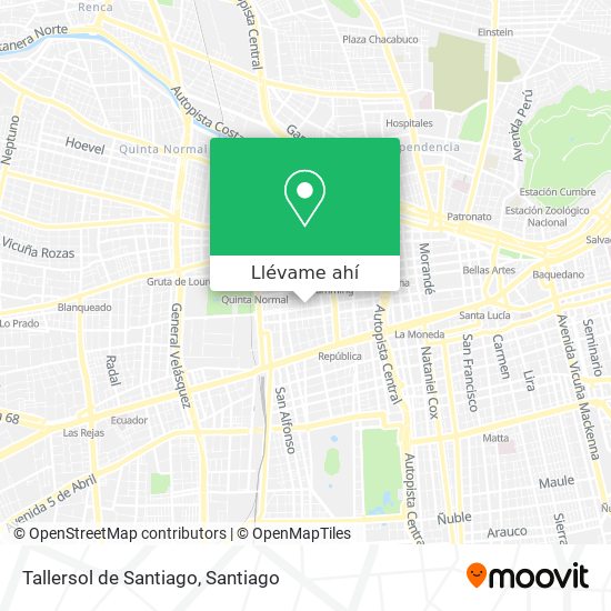 Mapa de Tallersol de Santiago