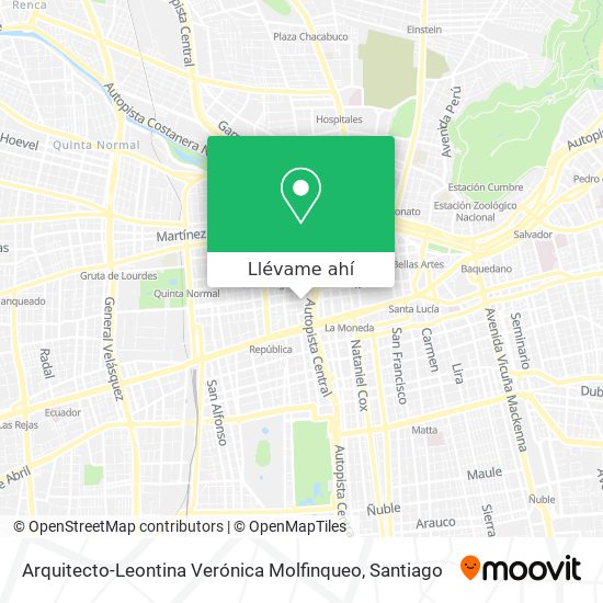 Mapa de Arquitecto-Leontina Verónica Molfinqueo