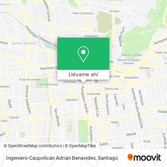 Mapa de Ingeniero-Caupolicán Adrián Benavides