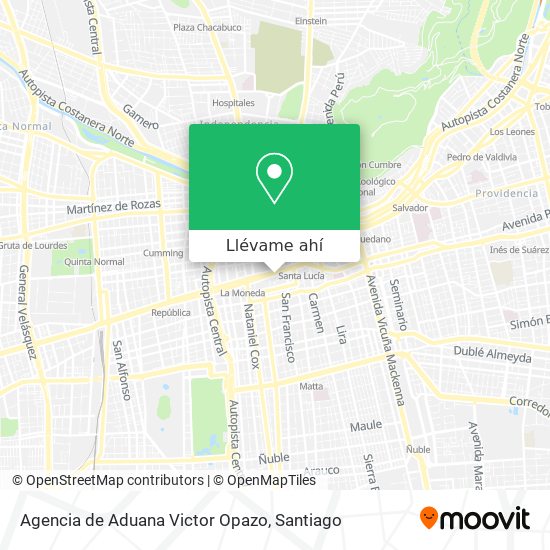 Mapa de Agencia de Aduana Victor Opazo