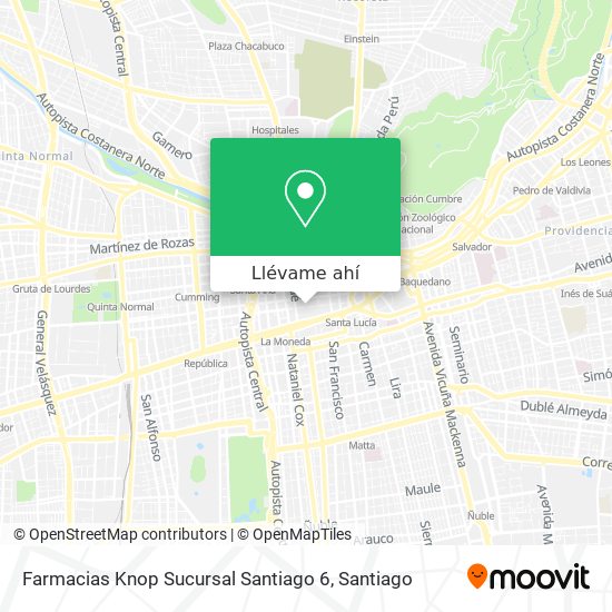 Mapa de Farmacias Knop Sucursal Santiago 6