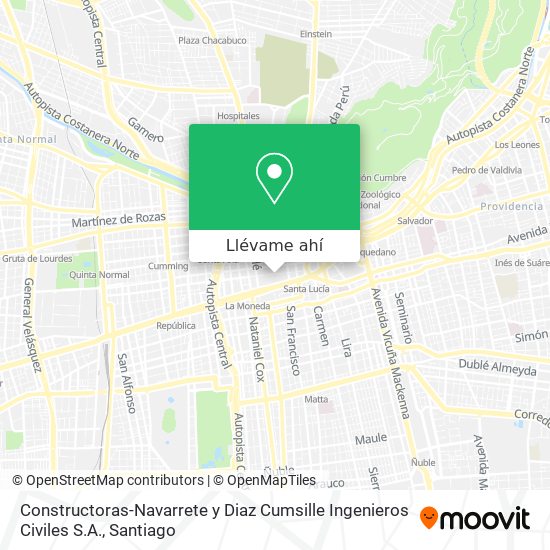 Mapa de Constructoras-Navarrete y Diaz Cumsille Ingenieros Civiles S.A.
